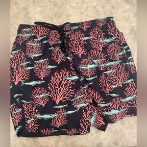 Men’s Vilebrequin Navy Coral Moorea Swim Shorts